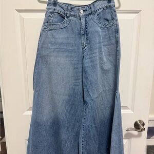 Pilcro Denim Blue Wide-Leg Jeans